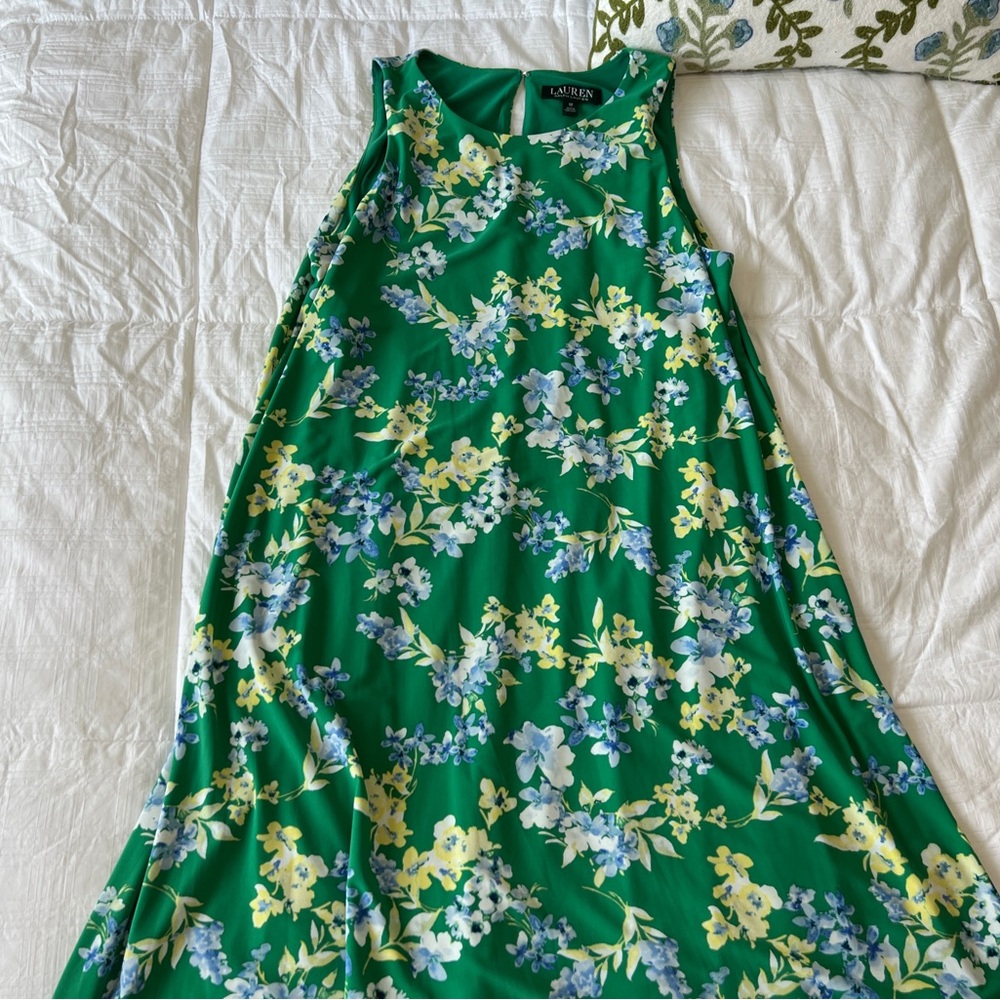 Lauren Ralph Lauren Green Floral Maxi Dress